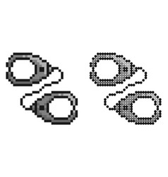 Pixel Icon Metal Handcuffs To Neutralize