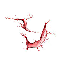 Red Grape Wine Cherry Juice Isolated Liquid Swirl