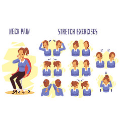 Girl Doing Exercise Neck Stretch To Get Rid