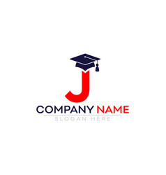 Letter J Graduation Head Logo