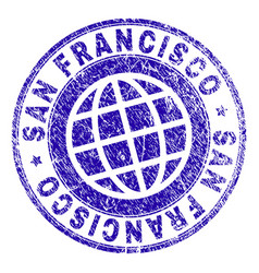 Scratched Textured San Francisco Stamp Seal