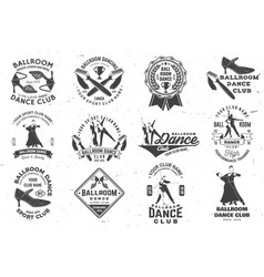 Set Of Ballroom Dance Sport Club Logos Badges