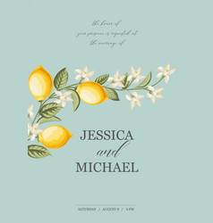 Wedding Invitation Lemon Hand-drawn