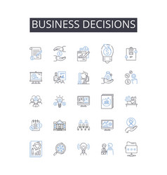 Business Decisions Line Icons Collection