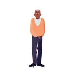 Elderly Man Wearing Stylish Clothes