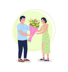 Giving Flowers 2d Web Banner Poster