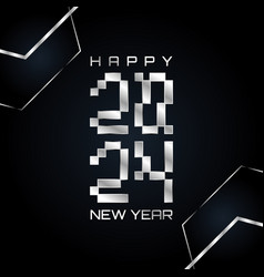 Happy New Year 2024 Square Pixel Number Template