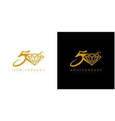 Modern And Luxury 50 Diamond Celebration Logo