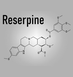 Reserpine Alkaloid Molecule Skeletal Formula