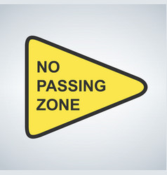 Us Road Warning Sign No Passing Zone