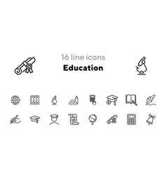 Education Line Icon Set