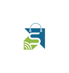 S Letter Shopping Logo Image