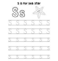 Sea Star Animal Tracing Letter Abc Coloring S