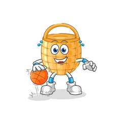 Basket Dribble Basketball Character Cartoon Mascot