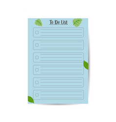 Monthly Planner To Do List Notes Blue Design