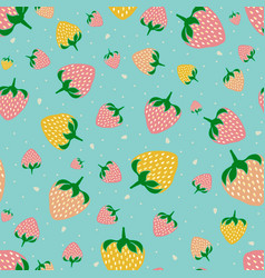 Seamless Pattern With Sweet Strawberries Fruit