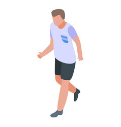 Soccer Referee Icon Isometric Sport Man