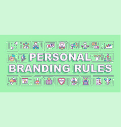 Personal Branding Rules Word Concepts Banner