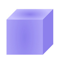 Purple Three Dimensional Cube Design Element