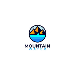 Water And Mountains Template Logo Design