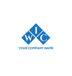 Wic Letter Logo Design On White Background