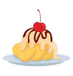 Banana Split On White Background