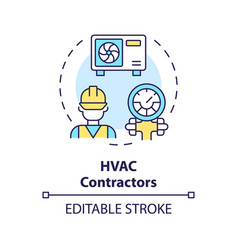 Hvac Contractors Multi Color Concept Icon