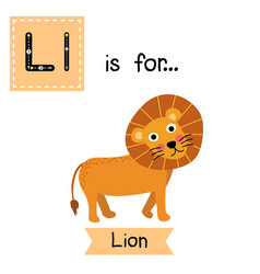 Letter L Tracing Lion