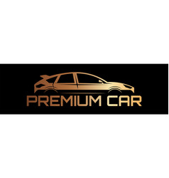 Gold Logo With Modern Car Premium Luxury Car Care