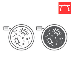 Petri Dish Line And Glyph Icon