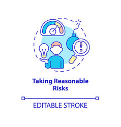 Taking Reasonable Risks Concept Icon