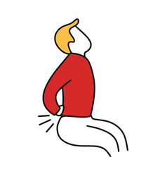 Back Pain Flat Design Icon