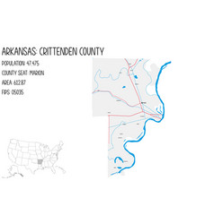 Map Of Crittenden County In Arkansas Usa