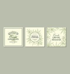 Cannabis Square Design For Packaging Social Media