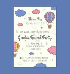 Gender Reveal Party Invitation Card