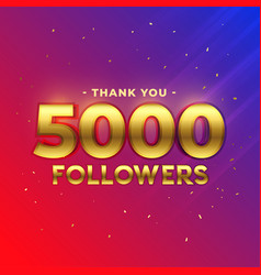 Stylish 5k Or 5000 Followers Celebration