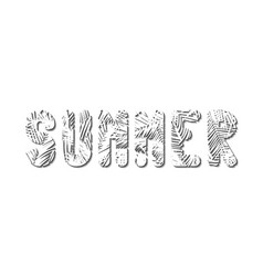 Stylized Word Summer Is Squeezed Out Of White