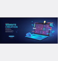 Banner Website Development With Laptop