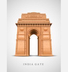 Indian Gate In Delhi Isolated On White War