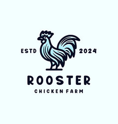 Rooster Chicken Farm Animal Logo Design