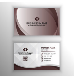 Beautiful Brown Curved Business Card Template