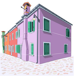 Colorful Houses On Burano Island