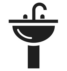 Sink Black Icon Hand Washing Symbol Bathroom