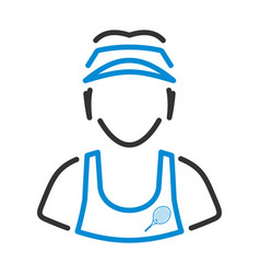 Tennis Woman Athlete Head Icon