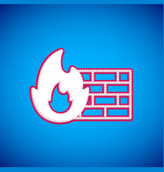 White Firewall Security Wall Icon Isolated