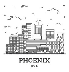 Outline Phoenix Arizona Usa City Skyline