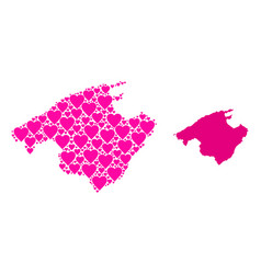 Pink Lovely Collage Map Majorca