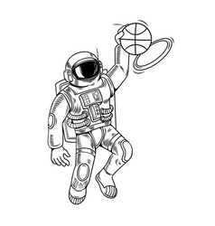 Astronaut Spaceman Which Play Basketball