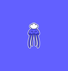 Cute Jelly Fish Logo Design Template