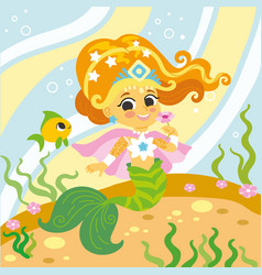 Cute Mermaid Under The Sea